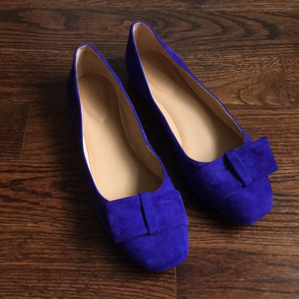 Blue suede flats 🧿🔵💙